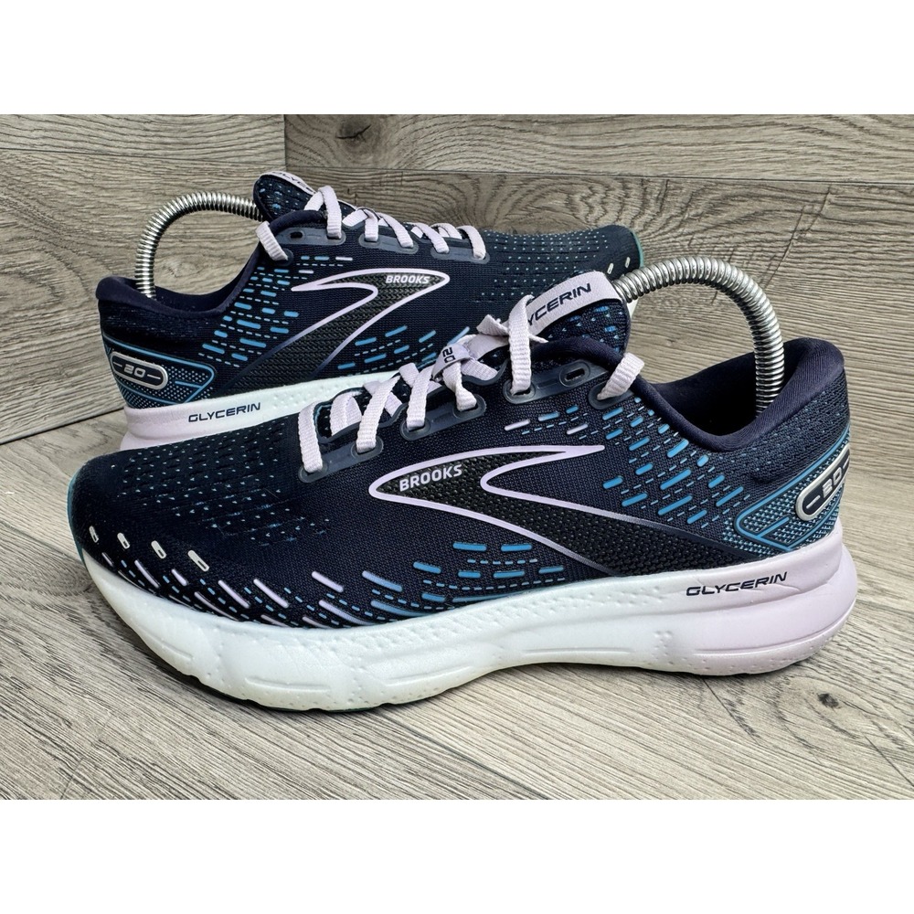BROOKS Glycerin 20 "Navy/Light Purple/Blue" Running Shoe Women's Size 9 Athletic